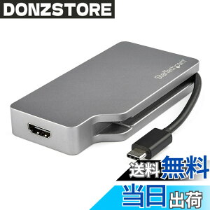 �y���������zStarTech.com USB Type-C �}���`�ϊ��r�f�I�A�_�v�^/HDMI 2.0 Mini DisplayPort 1.2 VGA DVI/4K60Hz(mDP HDMI)/1080p(VGA DVI)/USB �^�C�vC�ڑ��r�f�I�R���o�[�^/�X�y�[�X�O���[ CDPVDHDMDP2G