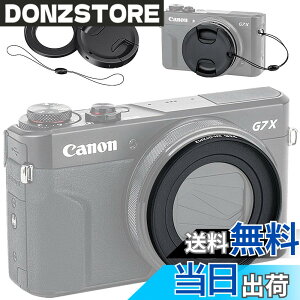 �y���������zJJC �t�B���^�[ �A�_�v�^�[ + �����Y�L���b�v �L�b�g Canon PowerShot G7X Mark III II G7XM3 G7XM2 G7X G5X G5 X Mark II�K�p