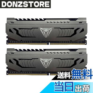 �y���������zPatriot Viper Steel DDR4 3200MHz PC4-25600 16GB (8GB x 2��) �A���~�j�E�����q�[�g�V���N �f�X�N�g�b�v�p������ PVS416G320C6K
