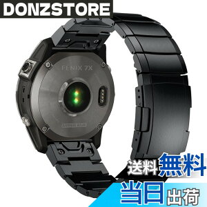 �y���������z26mm �X�e�����X�| �����o���h�ɓK������K�[�~��Fenix 7X/6X/Fenix 8 51mm/Enduro, �N�C�b�N�t�B�b�g�u�����t���x���g�p�� Garmin epix Pro 51mm �t�F�j�b�N�X5X (�u���b�N)