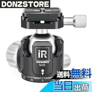 �y���������zINNOREL ���R�_�� �{�[���_�� �����_�� N�V���[�Y ��d�S �ω׏d�ő�20kg �{�[���w�b�h���a 36mm ���� CNC �A���~���� �O�r ��r ��჌�t �B�e DSLR �r�f�I�J�����p 360�x��] �p�m���} 