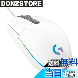 �y���������zLogicool G �Q�[�~���O�}�E�X G203 �L�� �Q�[�~���O �}�E�X USB �ڑ� G203-WH �y�� 85g LIGHTSYNC RGB 6�v���O�����{�^�� �z���C�g PC windows mac �������K�i �y �t�@�C�i���t�@���^�W�[ XIV ��