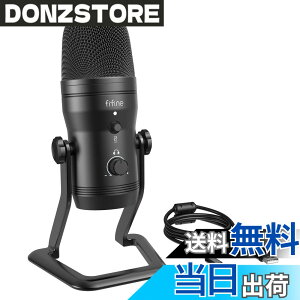 �y���������zFIFINE USB�}�C�N �R���f���T�[�}�C�N �X�e���I���R�[�f�B���O�}�C�N �~���[�g�{�^���Ɖ������j�^�[�\��3.5mm�C���z���[�q�t�� �ɐ������\ �p�\�R���^�� �Q�[������ ���C�u�z