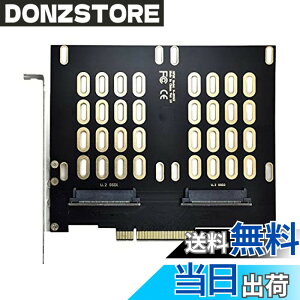 �y���������zNFHK �f���A�� 2X U.2 SFF-8639 SSD - PCIE Express 3.0 Gen3 X8 X16 RAID �J�[�h VROC Raid0 �n�C�p�[�A�_�v�^�[