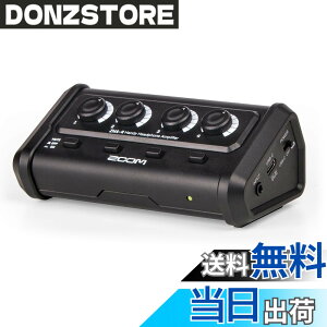�y���������zZOOM ZHA-4 �n���f�B�w�b�h�z���A���v 4�o�� �X�e���I�~�j(3.5mm)�Ή� �Ɨ��{�����[�����~���[�g�X�C�b�`���� �|�[�^�u���݌v USB-C/�d�r�쓮�Ή�