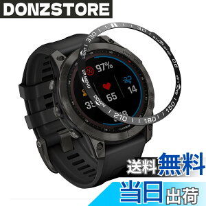 �y���������zSHEAWA for Garmin(�K�[�~��) Fenix 7X �x�[�������O �ی샊���O �A���~ �J�o�[ �݊��i �P�[�X ���h�~ �ϏՌ� �A�N�Z�T���[ (�u���b�N)