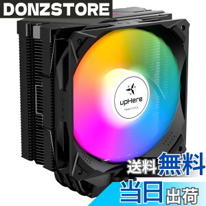 �y���������zupHere CPU�N�[���[�T�C�h�t���[�^ LGA1700�Ή� �����\ ARGB PWM�t�@���̗p AURA Sync���� 5V 3PIN ARGB/Auto RGB �q�b�g�p�C�v6�{ AM4�Ή� �����yS6C�z �c
