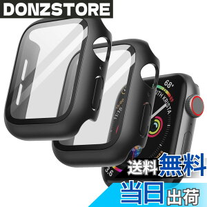 �y���������zJETech Apple Watch SE 3/2/1 (2025/2022/2020) / Series 6 5 4 40mm�p �P�[�X �t�B�����t�� �A�b�v���E�H�b�` �S�ʕی�J�o�[ �����K���X�t�B�������� �����x 2�Z�b�g (�u���b�N)