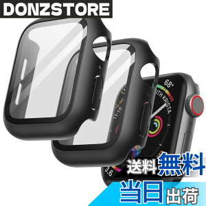 �y���������zJETech Apple Watch SE 3/2/1 (2025/2022/2020) / Series 6 5 4 44mm�p �P�[�X �t�B�����t�� �A�b�v���E�H�b�` �S�ʕی�J�o�[ �����K���X�t�B�������� �����x 2�Z�b�g (�u���b�N)