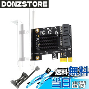 �y���������zGLOTRENDS SA3034A 4�|�[�gPCIe SATA3.0�g���J�[�h�AOS�u�[�g���T�|�[�g�ASATA�P�[�u�������1:5 SATA�X�v���b�^�d���P�[�u�����܂ށAWindows,Linux,Mac OS,NAS�ƌ݊�������