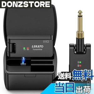 �y���������zLEKATO �M�^�[ ���C�����X �M�^�[���C�����X�V�X�e�� ws-100 ���C�����X �x�[�X �G���L�M�^�[ ����M�@ 3.5mm��6.35mm ���m�����v���O�t�� 2.4GHz 4�`�����l�� USB�[�d �y�� �R���p�N�g 190
