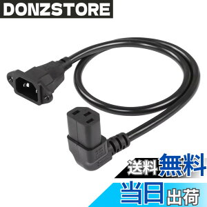 �y���������zCERRXIAN IEC 320 C14 �I�X C13 ���X �A�_�v�^�[ PDU PSU UPS 3-�s�� AC �p���[ ���� �P�[�u�� 0.6M S �T�C�Y �u���b�N (���� 90 °)