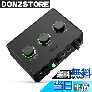 �y���������zFIFINE USB�I�[�f�B�I�C���^�[�t�F�C�X 2����2�o�� XLR�}�C�N�ڑ� �y����͑Ή� �������j�^�����O�\ �Q�C�����߃m�u 48V�t�@���^���d�� �y��/�M�^�[/���y �r�f�I/����쐬 �^��/��