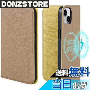 �y���������zVISOUL iPhone15 Plus �Ή� �P�[�X �蒠�^ �{�v MagSafe�Ή� �A�C�t�H��15 �v���X �蒠�P�[�X �X�}�z�P�[�X ���U�[ �J�[�h���[ �g�уP�[�X �S�ʕی� �}�O�l�b�g�� �_���TPU�f�� �X�^���h