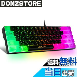 �y���������zCHONCHOW �Q�[�~���O�L�[�{�[�h ���^ 68�L�[60%���^�f�U�C�� ���� PS4/PS5�Ή� ����L�[�{�[�h RGB�o�b�N���C�g �e���L�[���X �L�[�{�[�h �p��z�� USB�L�� Windows 10/8/7/xp/VISTA PC/�m�[�g