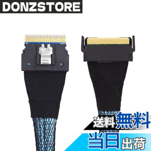 �y���������zNFHK PCI-E 5.0 Mini Cool Edge IO MCIO PCI-E �X�������C�� 8i 74�s�� �I�X - SFF-8654 SAS 4.0 74�s�� �I�X �G�N�X�e���_�[�P�[�u�� 50cm