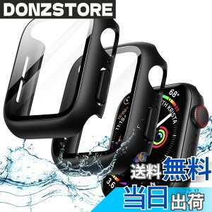 �y���������zJETech Apple Watch SE 3/2/1 (2025/2022/2020) / Series 6 5 4 44mm�p �h���P�[�X �t���ی�t�B�����t�� �����K���X�t�B�������� �n�[�hPC�o���p�[ �S�ʕی�J�o�[ 2�Z�b�g (�u���b�N)