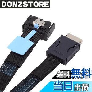 �y���������zNFHK PCI-E 5.0 Mini Cool Edge IO MCIO PCI-E 4i 38�s�� �I�X - SFF-8611 Oculink 4X �G�N�X�e���_�[�P�[�u�� 50cm