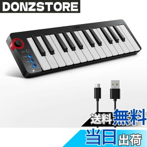 �y���������zDonner MIDI�L�[�{�[�h 25�� USB�R���g���[���[ �~�j���� �R���p�N�g �x���V�e�B�Ή� ���y���� ���{��戵������ �u���b�N N-25