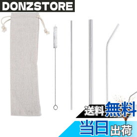 【送料無料】KALOLINNA ステンレスストロー 耐熱 再利用可能 安全無毒 環境に優しい 洗浄ブラシ付き 3本セット