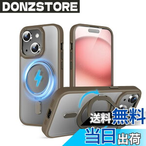 �y���������zQUEASON�yiPhone 15Plus �p MagSafe�Ή� �P�[�X�z360°��]�X�^���h ���C�����X�[�d�Ή� ��phone15plus �p �P�[�X �����O�t�� �ČRMIL�K�i iphone15�v���X �p �X�}�z�P�[�X magsafe �������� �����h