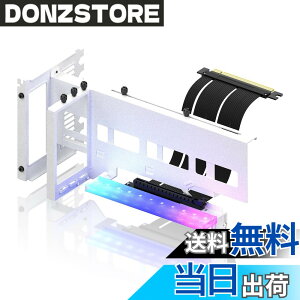�y���������zEZDIY-FAB �V����RGB ���� PCIe4.0 GPU�u���P�b�g �����O���t�B�b�N�J�[�h�z���_�[ ARGB 5V 3�s��LED���C�g���� PCIe 4.0 X16 Gen4 ���C�U�[�P�[�u��90�x���p17cm �z���C�g�L�b�g