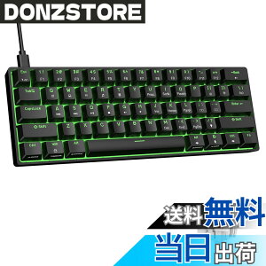 �y���������zDIERYA �Q�[�~���O�L�[�{�[�h �Ԏ� Mini ���^ ���J�j�J���L�[�{�[�h 60%���C�A�E�g 61�L�[ �p��z�� �L�� �L�[�{�[�h ���E�� USB C �d���P�[�v�� Windows�m�[�g�p�\�R�������PC�Q�[�}�[