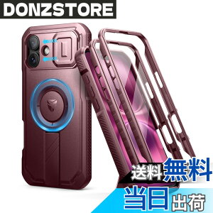 �y���������zDexnor iPhone 16 Plus�p �}�O�l�b�g�P�[�X - �X���C�h���J�����J�o�[&�����\�L�b�N�X�^���h&������ʕی�t�B�����t�� �ϏՌ� ���P�[�X(���b�h)