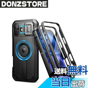 �y���������zDexnor iPhone 16 Plus�p �}�O�l�b�g�P�[�X - �X���C�h���J�����J�o�[&�����\�L�b�N�X�^���h&������ʕی�t�B�����t�� �ϏՌ� ���P�[�X(�u���b�N)
