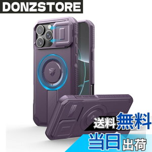 �y���������zDexnor iPhone 16 Pro Max�p �P�[�X - �X���C�h���J�����J�o�[�������\�L�b�N�X�^���h�t�� �}�O�l�b�g���ϏՌ� �w�r�[�f���[�e�B �v���e�N�e�B�u�J�o�[�i�p�[�v���j