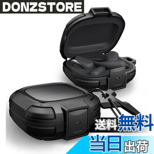 �y���������zDexnor Shokz OpenFit 2 �P�[�X �����h�~���b�N �ϏՌ� ���S�o���p�[�P�[�X �ی�J�o�[ �J���r�i���L�[�����O���N���[�i�[�L�b�g�t�� Shokz OpenFit 2 (2025�N���f��) �Ή�(�u���b�N)