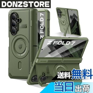 �y���������zDEXNOR �}�O�l�b�g�Ή� Samsung Galaxy Z Fold 7�p�P�[�X �f���A���L�b�N�X�^���h���t�����g��ʕی�t�B�������q���W�ی�t�� MagSafe�݊��̊��t���{�f�B�o���p�[�P�[�X(�O���[��)