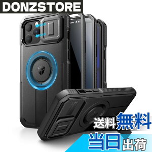 �y���������zDexnor iPhone 12 Pro Max/13 Pro Max�Ή� �X���C�h���J�����J�o�[�������\�L�b�N�X�^���h���̂������h�~�t�B�����t�� MagSafe�Ή� �ϏՌ��o���p�[�P�[�X�����C�ی�J�o�[ �u���b�N(�u