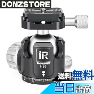 �y���������zINNOREL ���R�_�� �{�[���_�� �����_�� N�V���[�Y ��d�S �ω׏d�ő�20kg �{�[���w�b�h���a 36mm ���� CNC �A���~���� �O�r ��r ��჌�t �B�e DSLR �r�f�I�J�����p 360�x��] �p�m���} 