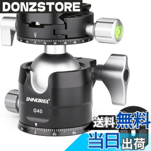 �y���������zINNOREL ���R�_�� �{�[���_�� ��d�S �ω׏d�ő�20kg �{�[���w�b�h ���a 40mm CNC �A���~���� �O�r ��r ��჌�t �B�e DSLR �r�f�I�J�����p 360�x��] �_�u���p�m���} �����_�� 3/8�l�W