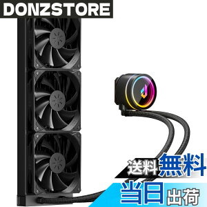 �y���������zupHere �ȈՐ���CPU�N�[���[ 360mm���W�G�[�^�[ ����V�X�e�� 120mmPWM�t�@��3�� �É� ARGB LED�w�b�h���� P360K