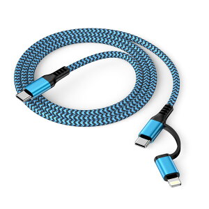 �y���������zUSB-C to Lighting/USB C�[�d�P�[�u�� 2in1 1.8M PD�Ή� 30W�}���[�d �����f�[�^�]�� Haoano iPhone �}���`�[�d�P�[�u�� �^�C�v C ���C�g�j���O�P�[�u�� iPhone 17 Pro Max/16/15/14/13/12/SE/iPad Air/iPad Mini