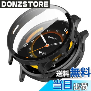 �y���������zKANOYO �Ή�GARMIN Venu 3 �P�[�X �����^ PC+�����K���X ��̌^ �����ȒP �ϏՌ� �S�ʕی� �K�[�~�� Venu 3 �J�o�[ ���h�~ �����ߗ� �w��h�~ venu 3 �p �J�o�[�i�u���b�N�j �F�F�u���b�N