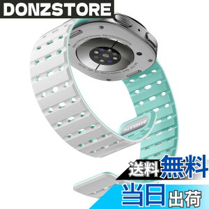 �y���������z[Bandletic] Galaxy watch 8 �o���h - �}�O�l�b�g�� �V���R���o���h Watch 8 44mm 40mm/ Watch 8 Classic 46mm �ɑΉ� N52���� �ʋC�� �ϊ� �h�� �y�� �j�����p �����p�o���h �F�F�z���C�g/�u���[