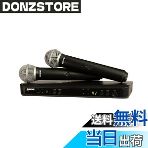�y���������z�y�������K�i�z SHURE BLX�V���[�Y ���C�����X�{�[�J���V�X�e���Z�b�g PG58 �F�F�u���b�N