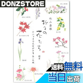 【送料無料】表現社 折々の花はがき箋十二ヶ月の花 12柄計12枚綴 色：白