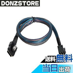 �y���������zCablecc ���� Mini SAS SFF-8087 ���� Mini SAS �����x HD SFF-8643 �f�[�^ �T�[�o�[ �n�[�h�f�B�X�N RAID �P�[�u�� 50cm �T�C�Y�F50cm