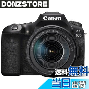 �y���������zCanon �f�W�^����჌�t�J���� EOS 90D �F�F�u���b�N�A�T�C�Y�F18-135mm�����Y�L�b�g