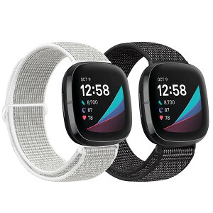 �y���������zFinancingpig �R���p�`�u�� Fitbit versa 3/Fitbit Sense �o���h�A�i�C�����X�|�[�c�o���h�u���X���b�g�ʋC�����߉\�Ȍy�ʌ����X�g���b�v���X�g�o���h�A�N�Z�T�� (���ˍ�+���˔�) �F�F