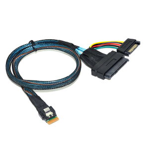 �y���������zCablecc PCI-E 3.0 4.0 ���� NGFF & SFF-8654 �X�������C�� SAS �J�[�h �A�_�v�^�[�ƃ��C���{�[�h SSD �p�� U.2 U2 SFF-8639 NVME PCIe SSD �P�[�u�� �F�F�u���b�N SFF-8654 - NGFF�A�_�v�^�[�B