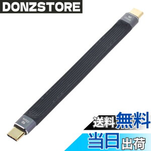 �y���������zCablecc USB-C Extension Cable Flat Slim FPC Data Cable for Laptop & Phone 13cm �F�FBlack Type C Male to Male 10Gbps
