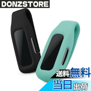 �y���������zkwmobile Fitbit Inspire 3 / Inspire 2 / Ace 3�Ή� 2x �N���b�v�z���_�[ - �V���R�� �t�B�b�g�l�X�g���b�J�[ �N���b�v �F�F���F / �~���g
