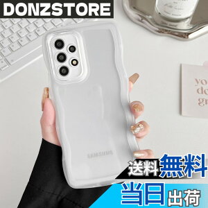 �y���������zZTOFERA Clear Wave Frame Case for Samsung �F�F�����A�T�C�Y�FSamsung A52/A52S�p