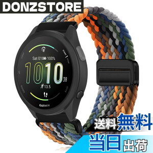 �y���������z[KeeFos] 20mm �o���h Garmin(�K�[�~��) Forerunner 570 42mm/165/245/645/Approach S50/S44/Vivoactive 6/Vivoactive 5/Venu Sq 2/Venu 2 Plus �Ή� �����o���h �i�C�����f�� ���C�o�b�N�� �}�O�l�b�g���o�b�N�� ��
