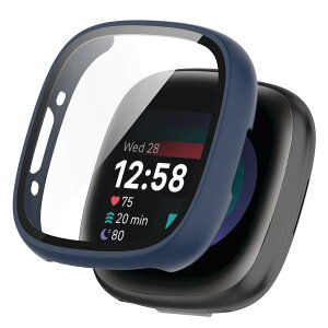 �y���������zKANOYO �Ή� Fitbit Sense 2/Versa 4 �P�[�X Fitbit sense2/Versa 4 �J�o�[ �[�d�Ή� �S�ʕی� PC�f��+�����K���X�t�B���� ��̌^ �ی�P�[�X �E���ȒP �ϏՌ� �w��h�~ ���h�~ �L�Y�h�~(�u���b